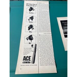 Vintage 1950s Ace Combs Ad Greaser Rockabilly